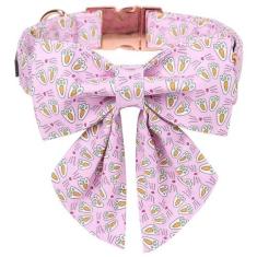 Imagem de Maca Bates Coleira de cachorro de Páscoa com gravata borboleta coleira de coelho de férias com fivela de metal ajustável confortável macia para cães pequenos, médios e grandes, presentes de Páscoa