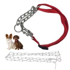 Imagem de Coleira Semi Enforcador Ajustavel Kit Guia Aço Caes Cachorro