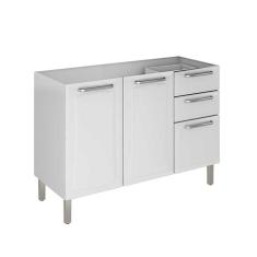 Imagem de Balcão de Cozinha IG3G2-120 Sem Tampo Társila Itatiaia Branco Neve