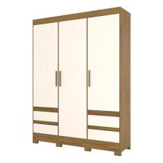 Imagem de Guarda Roupa Casal Lema Nature Off White  Briz Móveis - Briz Moveis