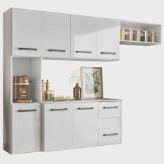 Imagem de Armário de Cozinha Compacta Suspensa Jully N03 Branco - Mpozenato