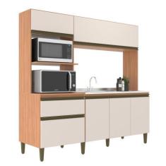 Imagem de Cozinha Compacta J Carvalho Vitoria New 6 Portas 1 Gaveta Freijó/Off W