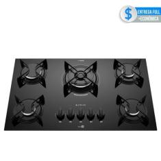 Imagem de Fogão Cooktop 5 Bocas Tripla Chama Com Mesa Vidro Atlas Agile Up Bivol