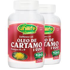Imagem de Kit 2 Óleo de Cartamo 1200mg com 120 cápsulas Unilife