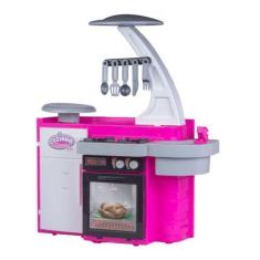 Imagem de Cozinha Brinquedo Infantil Fogão Pia Geladeira Classic Grande Completa