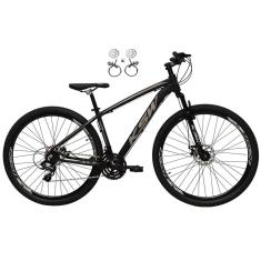 Imagem de Bicicleta Aro 29 Ksw Xlt 24v Freios Hidráulicos Garfo Suspensão Mtb - Preto/Prata