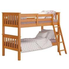 Imagem de Beliche Solteiro Juvenil Com Escada Móvel Joy P05 Mel Acetinado - Mpoz