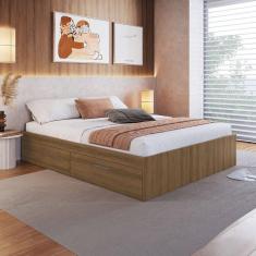 Imagem de Cama Queen Tókio com 4 Portas Marrom - Art In Móveis