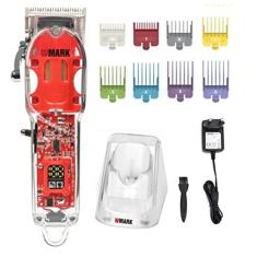Imagem de Maquina De Cortar Cabelo Wmark NG407 Com base lamina C7 Neon