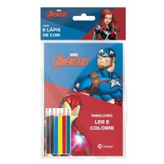 Imagem de Livro - Solapa Pop Minilivro Ler e Colorir com Lápis - Vingadores