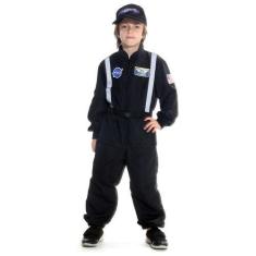 Imagem de Fantasia Astronauta Preto Macacão Infantil com Boné - Diversos, UNICA,