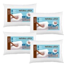 Imagem de Kit com 4 Travesseiros Natural Látex Médio - Duoflex