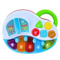 Imagem de Pianinho Infantil de Aprendizagem Didatico com Som e Luz Castela - CAS