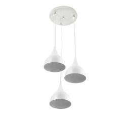 Imagem de Lustre Pendente Aluminio Gota Triplo 21Cm 