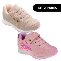 Imagem de Kit 2 Tênis Menina Infantil Feminino Escolar-Feminino