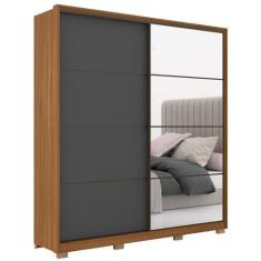 Imagem de Guarda Roupa Casal Com Pés 2 Portas 1 Com Espelho 3 Gavetas Belga D02