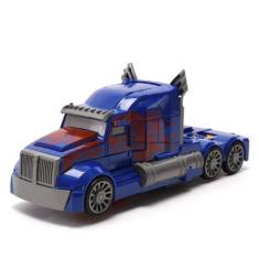 Imagem de Carrinho De Brinquedo Caminhão Robô Transformers 2 Em 1 Com Luz E Som