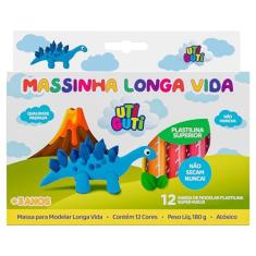 Imagem de UTI GUTI Massinha Larga Vida, Massa para Modelar Colorida em Estojo, Longa Vida, 12 Cores