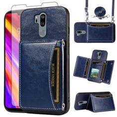 Imagem de Asuwish Capa de telefone para LG G7 ThinQ Capa carteira com protetor de tela, compartimento para cartão, alça transversal, acessórios para celular LGG7 One G 7 Plus LG7 Fit LG7ThinQ 7G Thin Q G7+