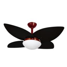Imagem de Ventilador De Teto Infinity Lótus Chocolate 4 Pás Preto 220V+Controle