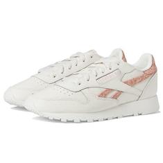 Imagem de Reebok Tênis feminino de couro clássico, Giz/Aura Laranja, 38