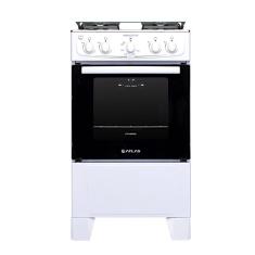 Imagem de Fogão 4 Bocas Atlas Mônaco Plus Com Mesa Inox E Acendimento Automático Branco Bivolt