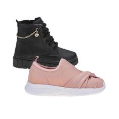 Imagem de Bota Botinha e Tênis Menina - KIT 2 PARES Tam 23 ao 34-Feminino