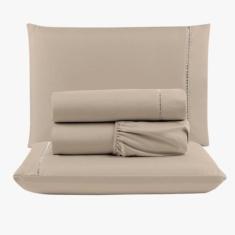 Imagem de Jogo Lençol Peletizado 400 Fios Queen 4 Peças Barato Casa - Casa Show 