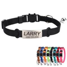 Imagem de Coleira de gato Yonsbox personalizada para gatinhos com fivela separáv