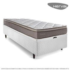 Imagem de Cama Box Baú Solteiro Herval Lucca, Molas Ensacadas, 73X88x188 Cm