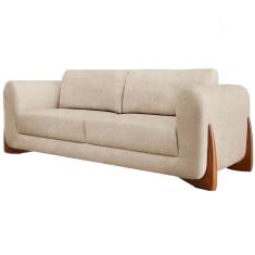 Imagem de Sofa Jolie 3 Lugares 200cm Pes Boomerang Linho Boucle 3301 Ezz 3301