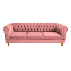 Imagem de Sofá Chesterfield Duque 3 Lugares 1,80 - Suede Rosa / Sala De Estar, R