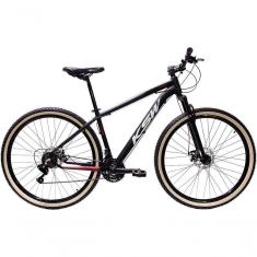 Imagem de Bicicleta Aro 29 Ksw Xlt 24v Freio A Disco Suspensão Mountain Bike - Preto-vermelho-branco Tam.19