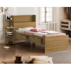 Imagem de Cama Solteiro Isa Com Gavetas Bau Prateleira Para Quarto - Mini Me Art