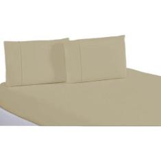 Imagem de Lençol Casal 400 Fios 3 Peças 40cm Altura 100% Algodao - Rafaloro