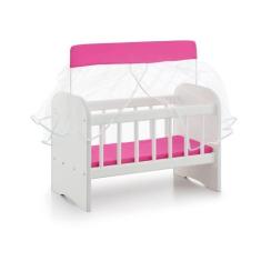 Imagem de Berço Para Boneca Ninar Com Enxoval Pink - Sonno Baby