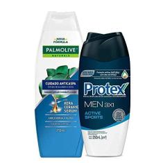 Imagem de Kit Sabonete Líquido Protex Men Sport 250ml + Shampoo Anticaspa Classic 350ml