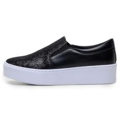 Imagem de Tênis Feminino Slip On Vegano DIfranca 1204 - Preto Luxor - PDK - 24, 