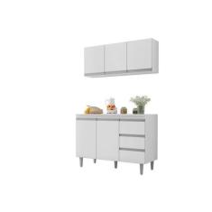 Imagem de Balcão Gabinete Para Pia Andreia e Armário Aéreo Andreia 120 cm - Ajl 