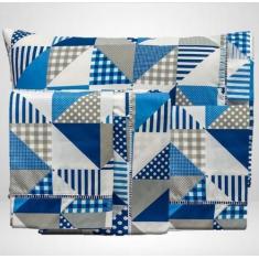 Imagem de Jogo De Lençol Casal Em Percal Estampado 100% Algodão Com Elástico + 2