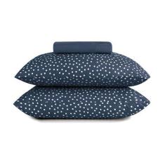 Imagem de Jogo De Cama Queen 3 Peças Altenburg Malha Fio Penteado Bits Marinho