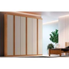 Imagem de Guarda Roupa Casal Filadélfia 6 Portas E 4 Gavetas Naturale/off White - Rufato