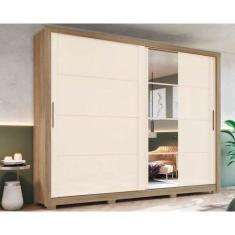 Imagem de Guarda Roupa 4 Portas 2 Portas de Correr (1 c/ Espelho) e 4 Gavetas c/