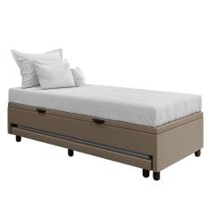 Imagem de Bicama Box Baú Solteirão 96x188 Cm Samy S05 Linho Bege - Mpozenato