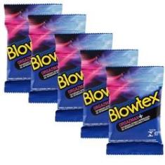 Imagem de Kit 5 Pacotes Preservativo Blowtex Orgazmax C/ 3 Unidades