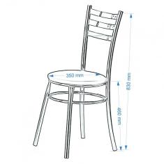 Imagem de Cadeira Para Cozinha Assento Estofado 404 Unimóvel Cromado/