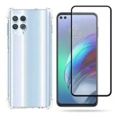 Imagem de Kit Capa Anti Impacto Motorola G100 + Película De Vidro 3D