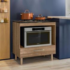 Imagem de Balcao Para Cooktop 80 Carvalho Rustico Nicioli