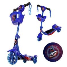Imagem de Patinete Capitão América Para Crianças Scooter 3 Rodas - Toys 2U