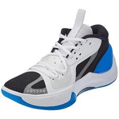 Imagem de Nike Tênis de basquete Jordan Zoom Separate branco preto foto azul, Foto branca azul preto metálico prata, 41